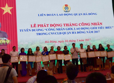 HỘI NGHỊ TỔNG KẾT CÔNG TÁC CÔNG ĐOÀN QUẬN HÀ ĐÔNG NĂM HỌC 2016 - 2017