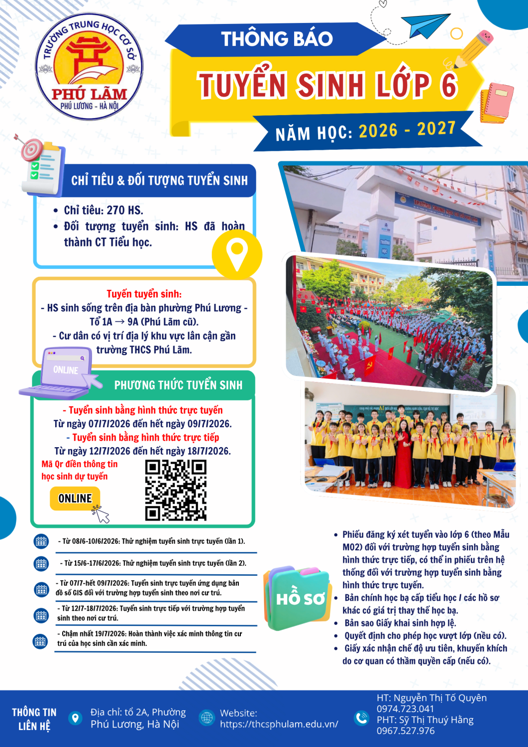Blue White and Red Modern School Admission Poster (5)